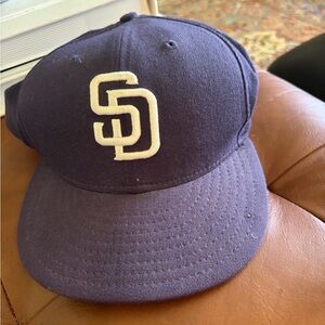 San Diego Padres New Era Navy and White Baseball Cap Interior